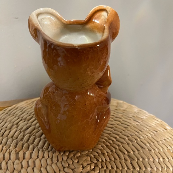 2/$10 Teddy Bear Royal Copley vintage planter maternity New baby vase red bow - Picture 4 of 7
